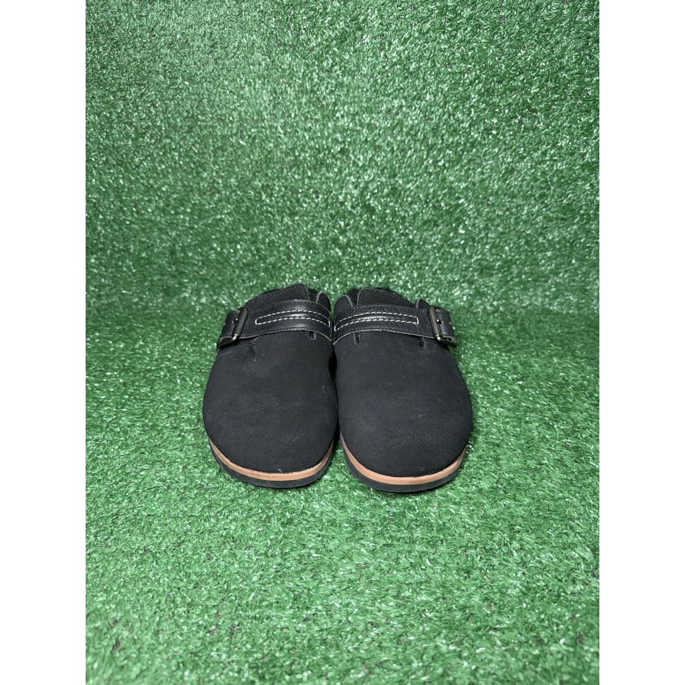 Clarks Brynn Glide Clog Shoes Womens Size 6 M Black Suede Slip On Comfort Mule - Picture 5 of 9
